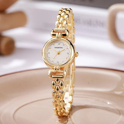 Famous Brand Women Watch Luxury Small Dial Gold Watch Dropshipping Bracelct Strap Quartz Wristwatches Clock Female Dropshipping