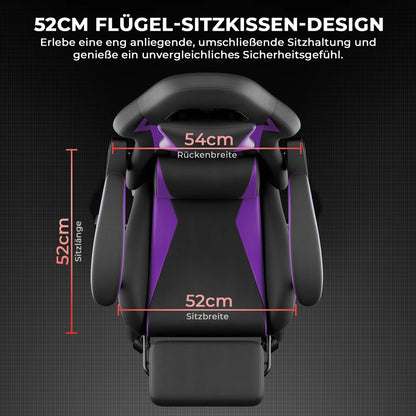 Gaming Chair Ergonomic Gaming Chair with Waist Cushion and Headrest, Office Chair Height Adjustable, Chair for Adult Girls Boy