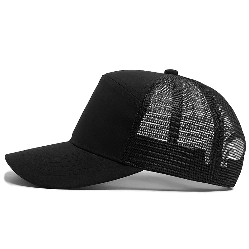 Casquette de baseball 7 panneaux d'été, casquettes en maille tendance hip-hop pour hommes, casquette de camionneur, visière, casquette à visière rigide, casquette snapback, pour femmes, unisexe, nouvelle marque tendance