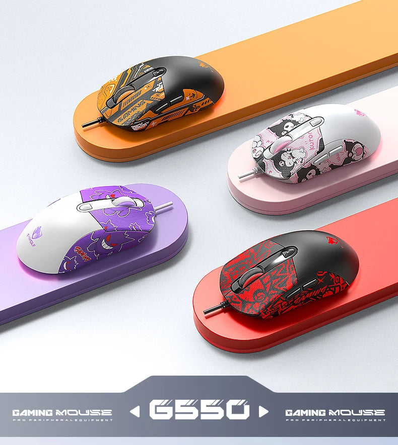 2026 Wired Gaming Mouse Cute Personalized Anti Slip Sticker 6-Key Office Mouse Suitable For Desktop And Laptop Computers NEW HOT