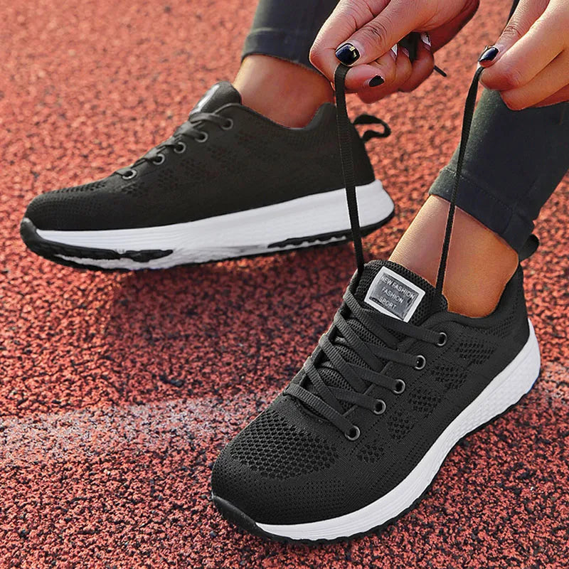 New Arrival Women Flats Footwear Lace-Up Flats Casual Sneakers Women's Soft Zapatos Mujer Plus Size