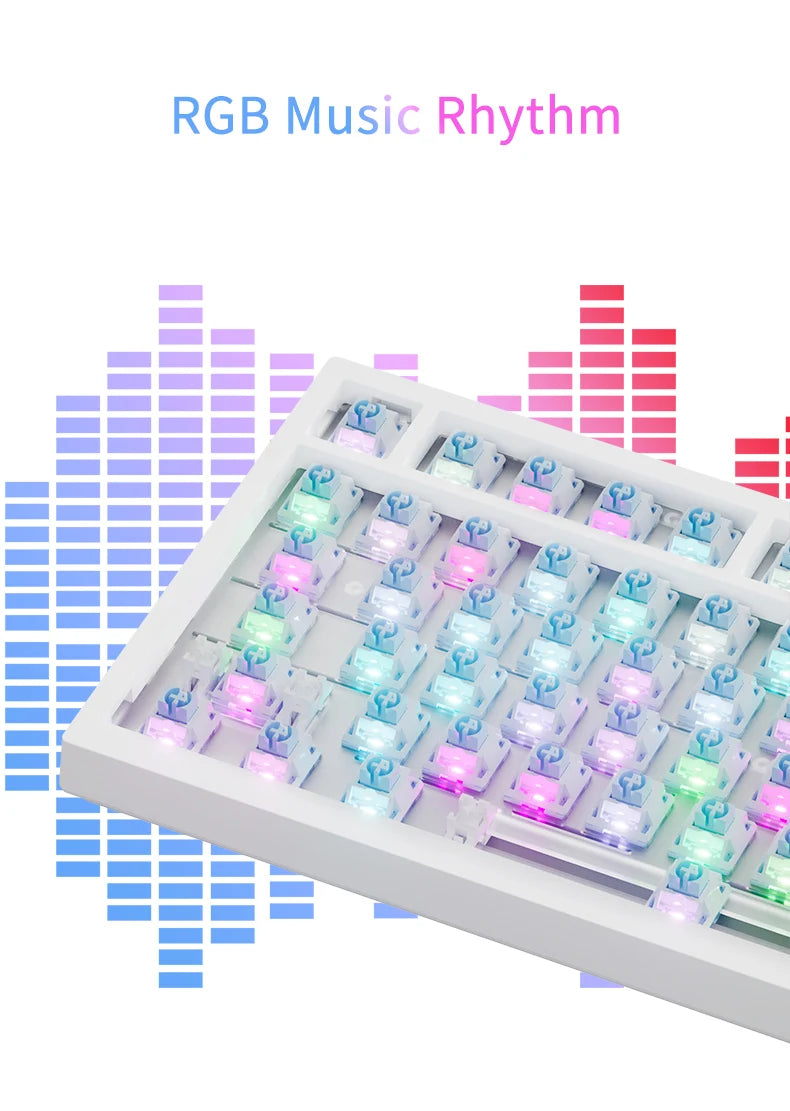 AJAZZ AK820 / AK820Pro Gaming Mechanical Keyboard 75% 82 Keys Wired Single Mode/Bluetooth Wireless Gamer Keyboard for Laptop PC