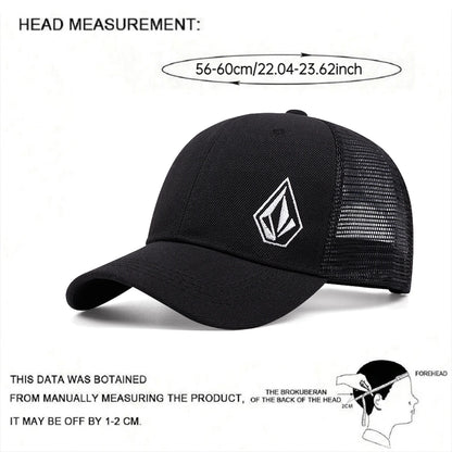 2025 New Diamond Embroidered Cotton Mesh Hat Men's Hip Hop Hat Decorative Hat Women's Outdoor Sports Sunshade Hat Baseball Hat