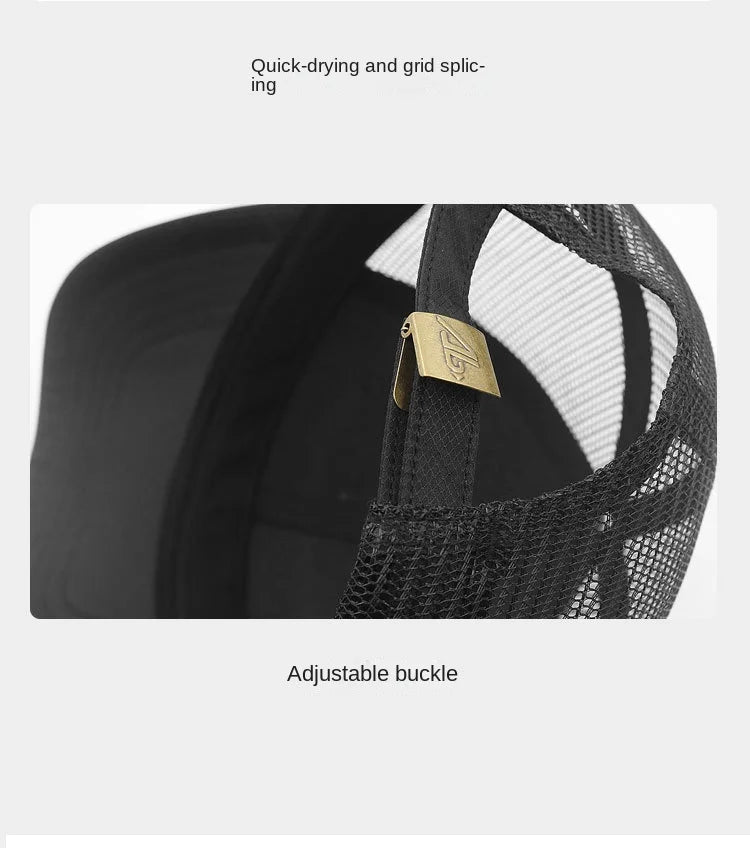 Unisex Quick Dry Big Head Mesh Baseball Cap Adjustable plus Size Summer Snapback Hat Comfortable Breathable 56-65cm