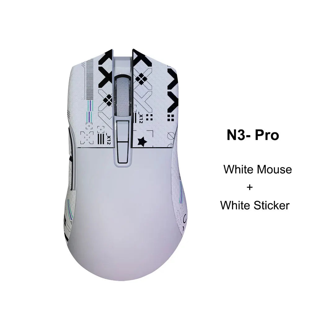 Motospeed Darmoshark N3 Pro Bluetooth Wireless Gaming Mouse Double 8K Tri-Mode Rechargeable PAW3395 64g Ergonomic Gamer Mouse