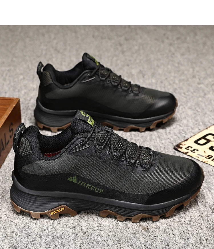 HIKEUP Outdoor Running Shoes Men Women Anti-skid Hiking Camping Sports Trail Male Safety Footwear Comfort Trekking Sneakers