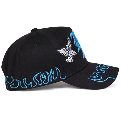 Casquettes de baseball unisexes gothiques brodées « LA Angel » – Printemps-automne – Chapeaux décontractés ajustables pour l'extérieur – Chapeau anti-UV – Casquette de sport