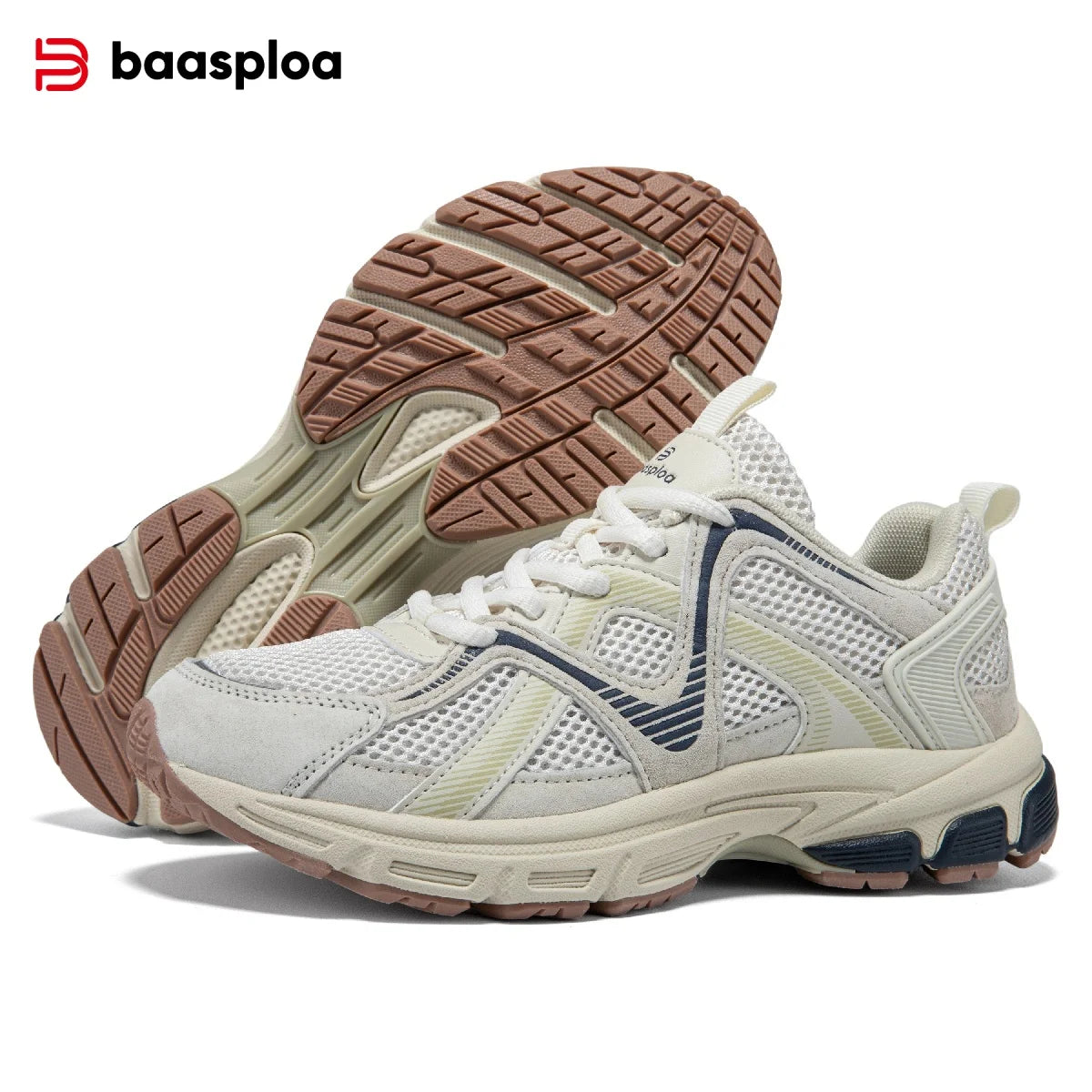Baasploa Women Running Sneakers Brand Mesh Breathable Comfortable Walking Shoes Outdoor Anti-slip Female Casual Jogging Sports Shoes