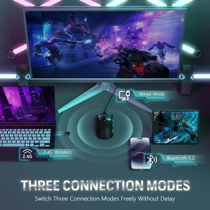 Original Brand ATTACK SHARK X11 Wireless Gaming Mouse Charging Dock PixArt PAW3311 Gaming Sensor, Origin BT/2.4G Wireless/Wired