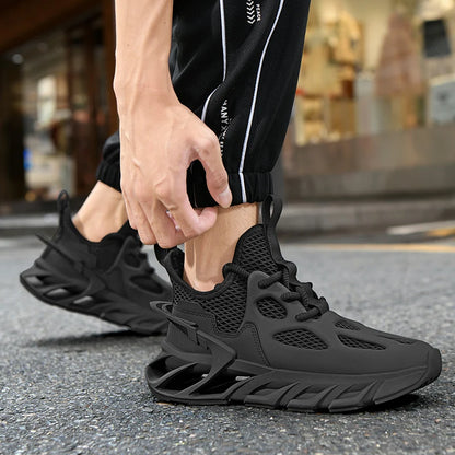 Men's Sports Shoes New Mesh Breathable Outdoor High Elasticity Running Shoes Fashionable Summer Comfortable Sports Tennis Shoes