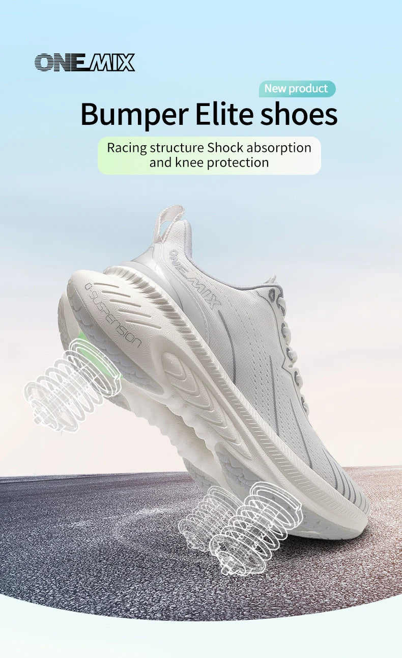 ONEMIX Women's Black Breathable Running Sneakers 2024 Designer Edition, Free Shipping, Pink Fashion Damping Sports Shoes