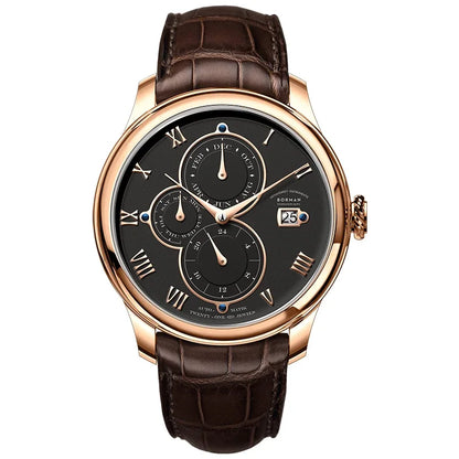 Luxury Brand BORMAN Automatic Mechanical Men's Watches Sapphire 50M Waterproof Multi-function Dial Retro Leather Clocks BM18011