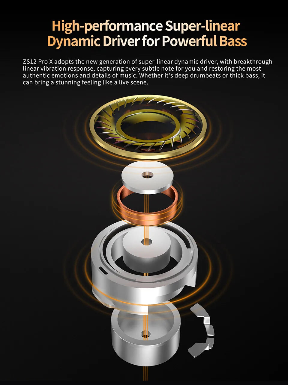 KZ ZS12 PRO X hybridní dynamická technologie a technologie Balanced Armature, IEM sluchátka do uší, vylepšený HiFi basový in-ear headset s ladicím kabelem