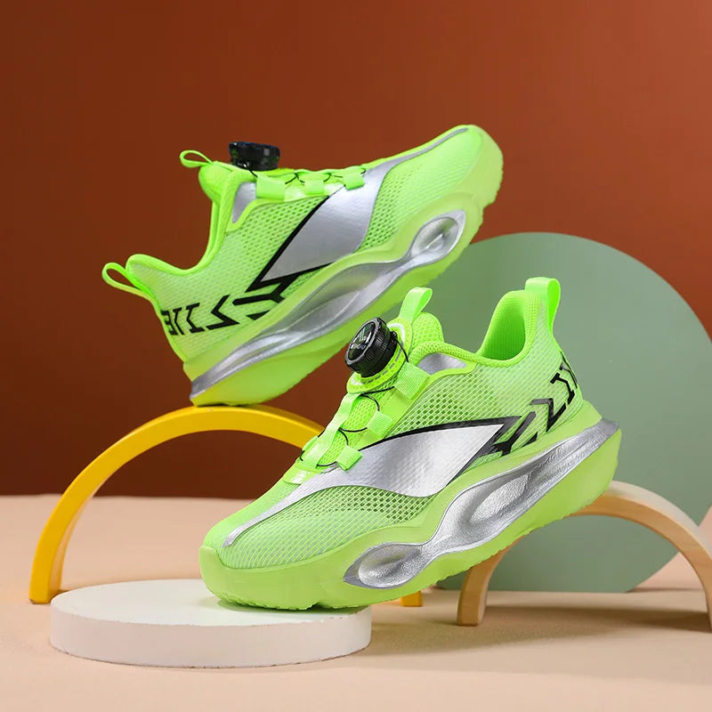 Kinder-Sneaker, modisch, mit dicker, weicher Sohle, Dämpfung, elastisch, lässig und bequem – neue leichte Mesh-Tennisschuhe und Jogging-Schuhe
