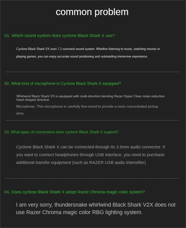 RAZER BLACKSHARK  V2 X Headphones sports Game Headset with Microphone 7.1 Surround Sound Video Gaming Earphone Wired for PC PS4