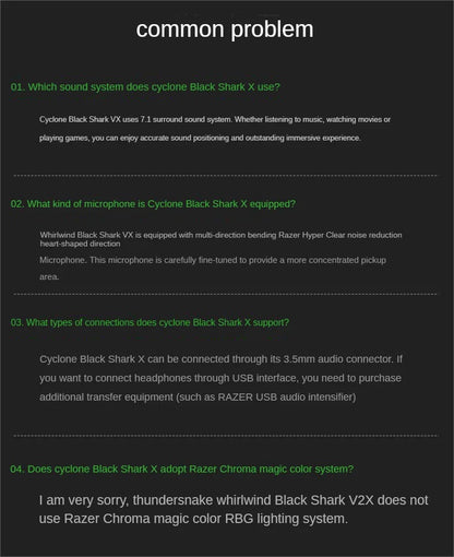 RAZER BLACKSHARK  V2 X Headphones sports Game Headset with Microphone 7.1 Surround Sound Video Gaming Earphone Wired for PC PS4