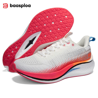 Baasploa Women Running Sneakers Brand Mesh Breathable Comfortable Walking Shoes Outdoor Anti-slip Female Casual Jogging Sports Shoes