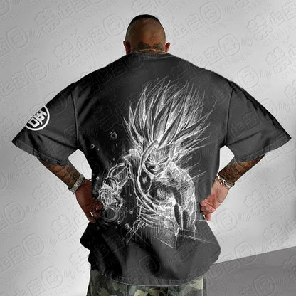 2026 Dragon Ball Z Themed T-Shirt - Pure Cotton, Breathable & Elastic Comfortable & Stylish Great for Anime Fans