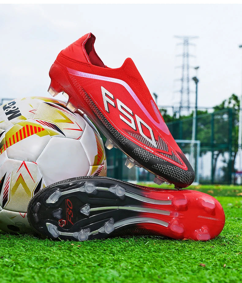 Neue Herren-Fußballschuhe, Futsal- und Outdoor-Sneaker, rutschfeste hochwertige Fußballschuhe mit Stollen für Rasenplätze, Bestseller, High-Top, leicht