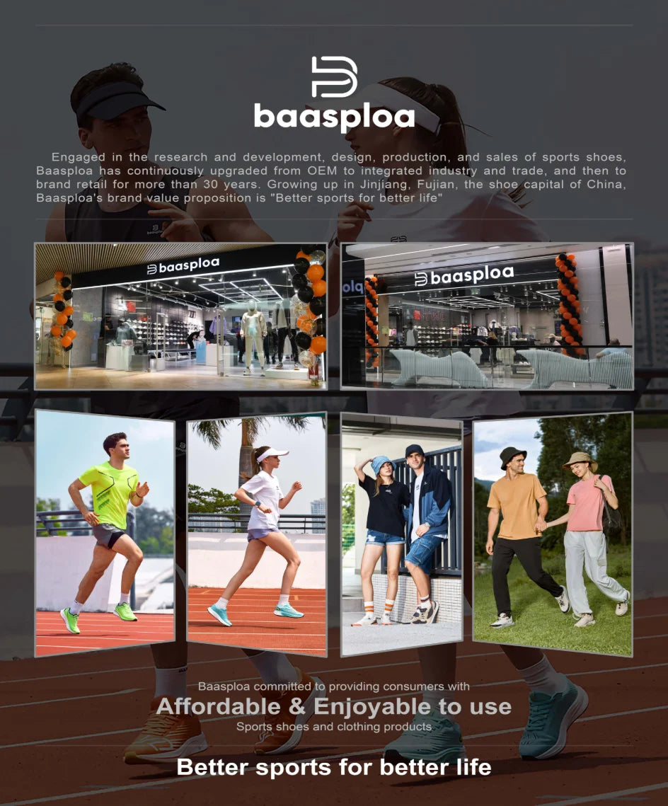 Baasploa Women Running Sneakers Brand Mesh Breathable Comfortable Walking Shoes Outdoor Anti-slip Female Casual Jogging Sports Shoes