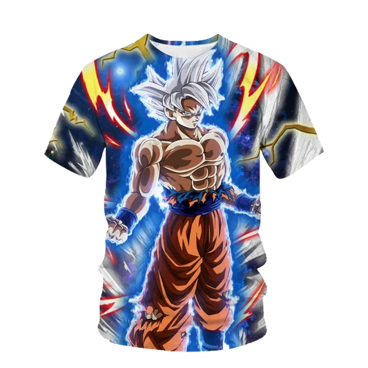 2026 Summer Dragon Ball T Shirt Kids Tops Tee Anime Figures Son Goku Super Saiyan T-shirt Boys Children Clothes Short Sleeve Y2k