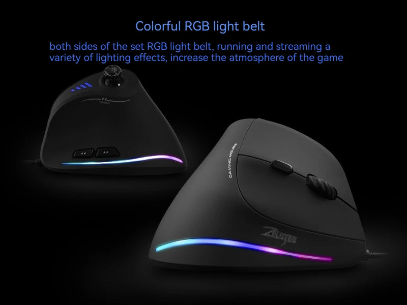 ZELOTES C18 Upright Mouse 11 Key Optical Mouse 10000DPI Support Programming Comfortable Gaming Mouse
