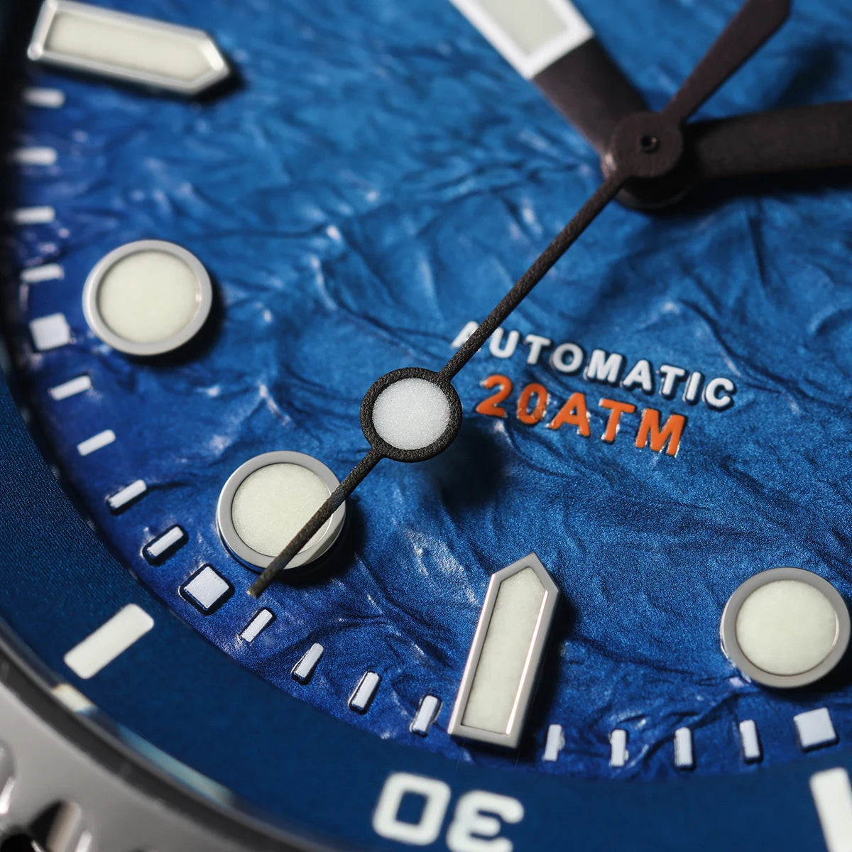BERNY Automatic Diver Watch for Men Top Luxury Sapphire 316L Steel Blue Dial 200M Waterproof Mechanical Diving Men's Watches