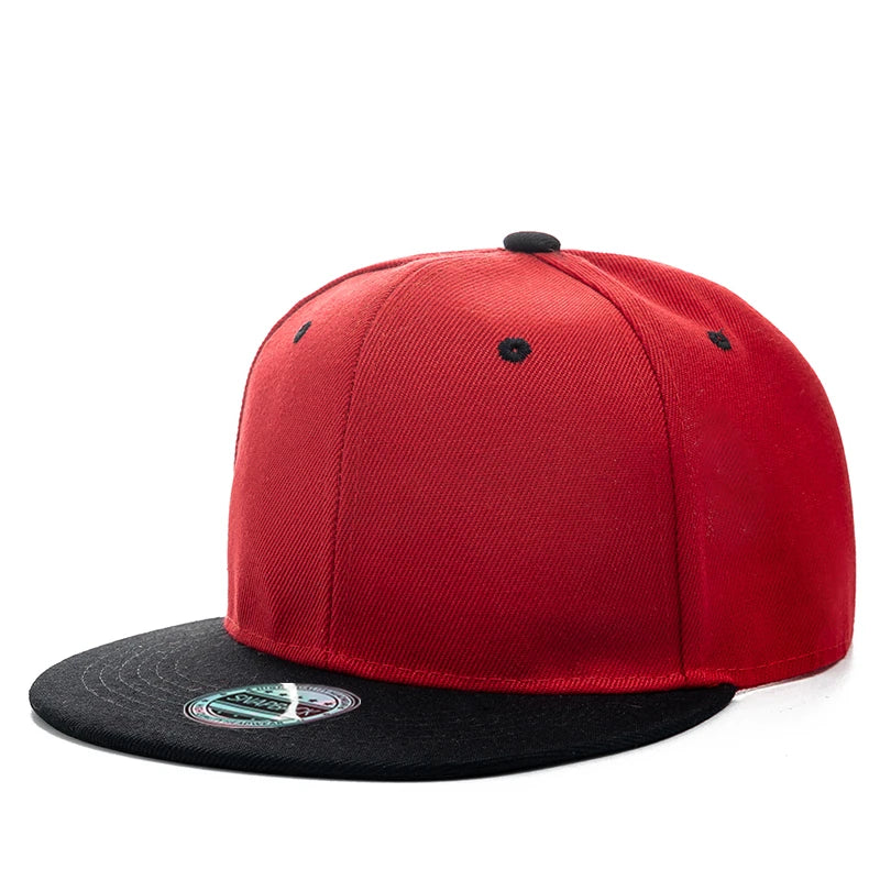 Cap Plain Snapback-kasket til voksne – Hip Hop-baseballkasket til mænd og kvinder – udendørs fritidskasket