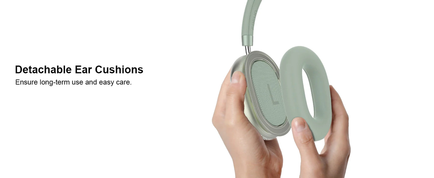 Hybrid Active Noise Cancelling Headphones with Knob Control 65H Playtime Over Ear Headphones Wireless Bluetooth 6.0 Hi-Res Audio