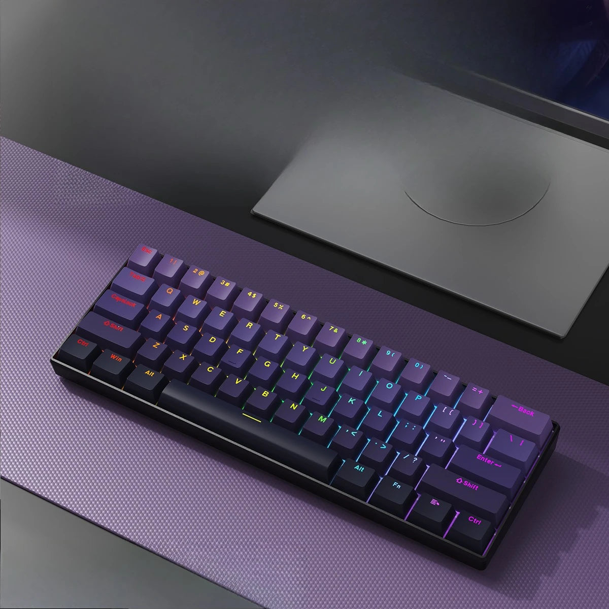 Wireless Gaming Mechanical Keyboard  Bluetooth 60 Percent RGB White Triple Mode Portable Keyboards  key board claviers teclado