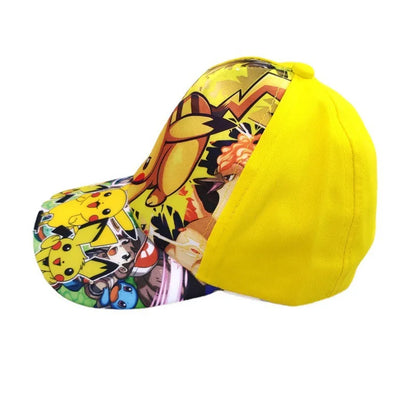 Kreslená baseballová čepice s motivem Pokémona Pikachu, nastavitelná, Pokemon Cosplay, Hip Hop, pro děti, dívky i chlapce, anime postavičky, hračky, dárky pro děti