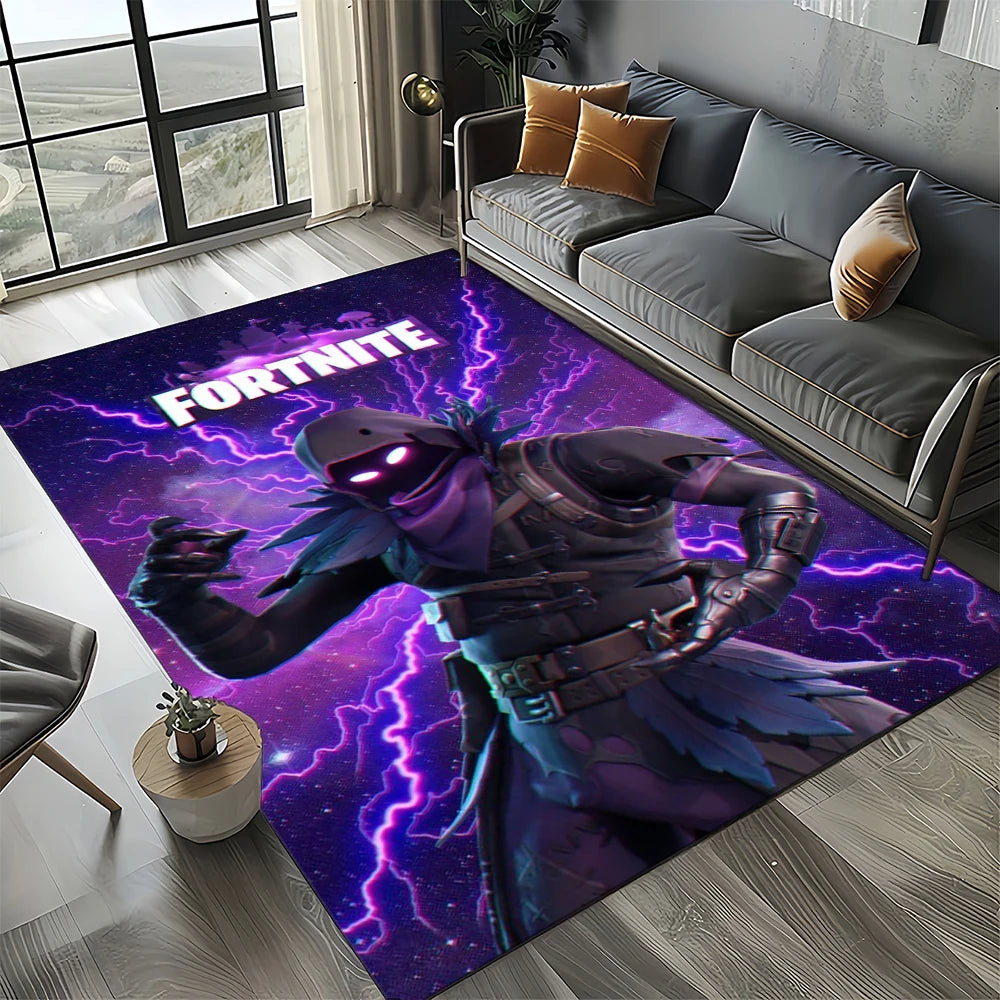 2025 New Style Fortnite-e Cartoon Rug Carpet for Living Room Bedroom Decor, Floor Mat Non-slip Decoration for Sofa Doormat Kids