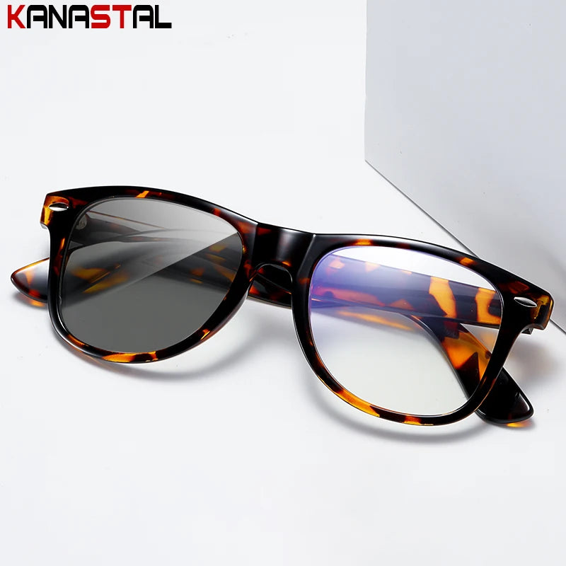 Women Photochromic Glasses Blue Light Blocking Lenses Men Prescription Reading Myopia Eyewear Anti Fatigue PC Eyeglasses Frame