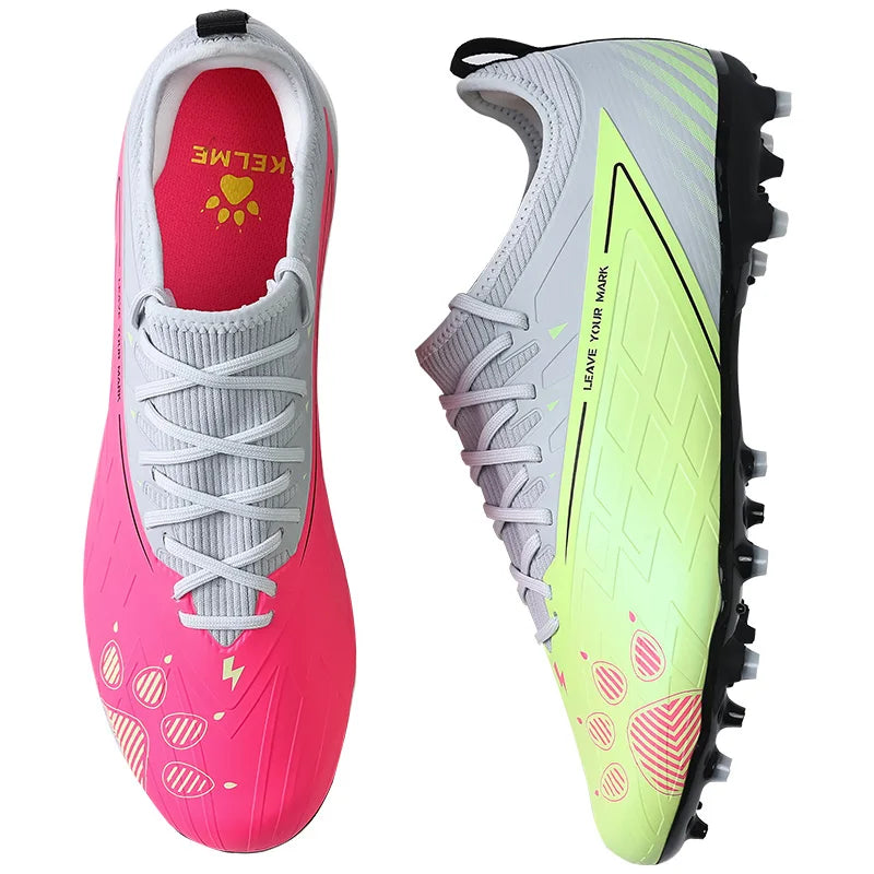 Kelme Football Shoes Men's Glimpse MG Adult Game Short Stud Football Shoes Professional Training Artificial Grass Sports Shoes
