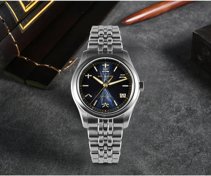 San Martin New 39mm Gada Watch Chinese Style Original Design Sunburst JianZhan Miyota 90S5 Men Dress Automatic Mechanical SN0144