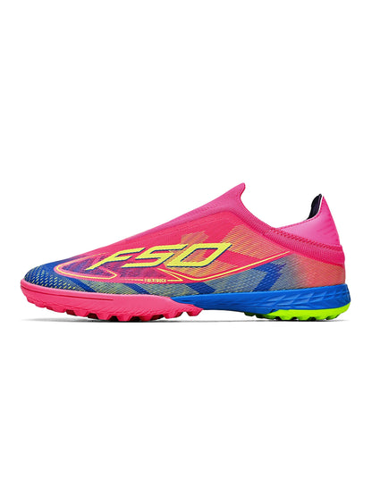 TF Soccer Cleats Men Women Kids PU Synthetic Upper Rubber Outsole Wear-resistant Non-slip Training Shoes