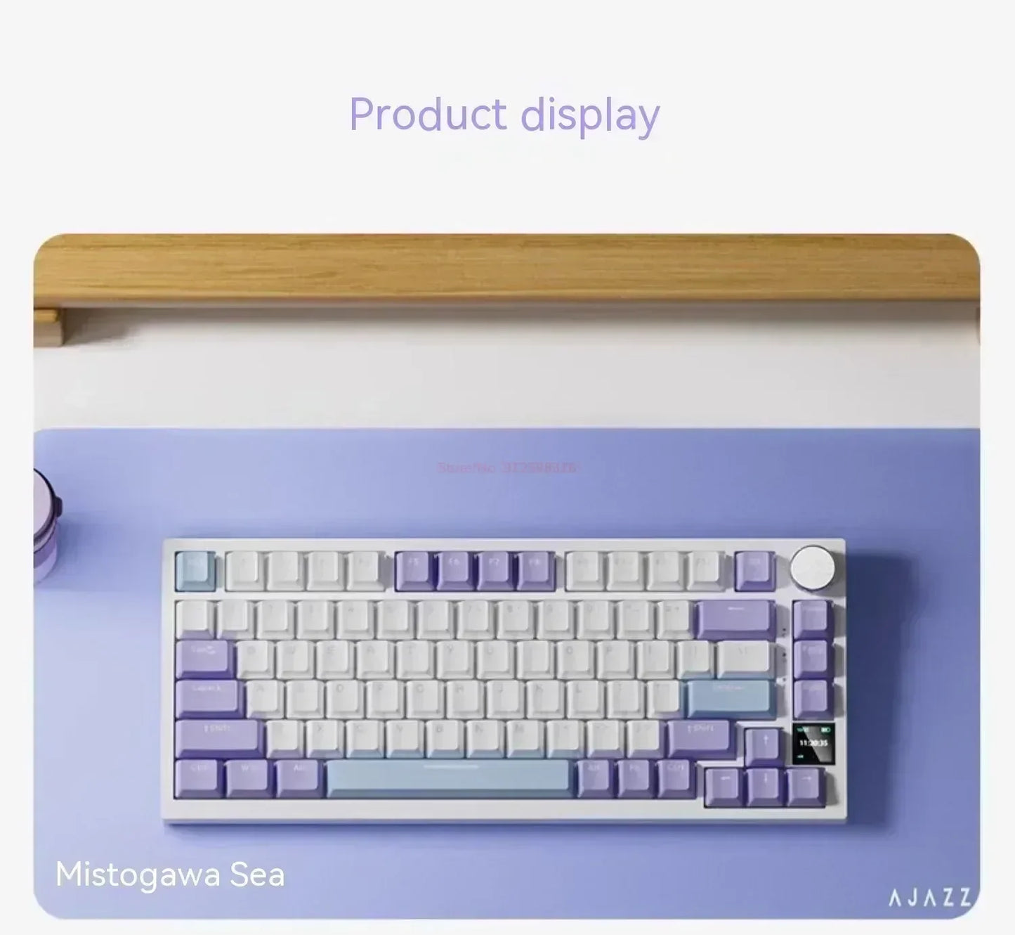 Ajazz Ak820 Pro Fessional Mechanical Keyboard Tft Screen Multifunctional Knob Game Keyboard 3 Mode Hot Plug Rgb Pad Office Gift