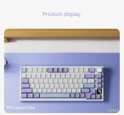 Ajazz Ak820 Pro Fessional Mechanical Keyboard Tft Screen Multifunctional Knob Game Keyboard 3 Mode Hot Plug Rgb Pad Office Gift
