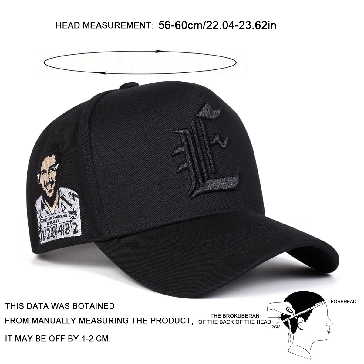 Casquettes de baseball unisexes brodées « E » – Printemps-automne – Chapeaux décontractés ajustables pour l’extérieur – Chapeau anti-UV – Casquette de sport
