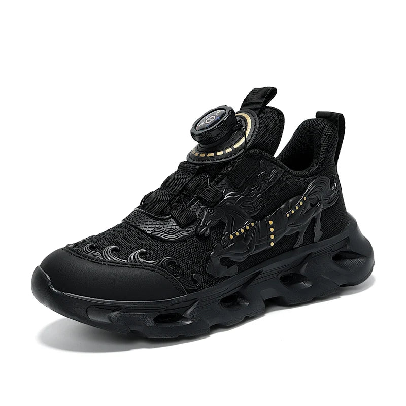 Zapatillas deportivas infantiles de malla a la moda, para estudiantes, con amortiguación, transpirables, antideslizantes y perfectas para entrenamiento y running diario en el campus