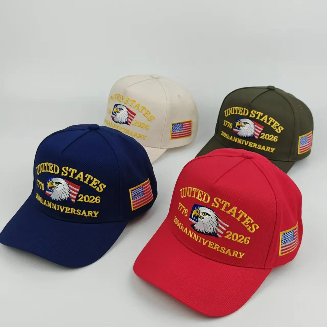 250th Anniversary Hat USA Patriotic Baseball Caps Eagle Embroidered Baseball Hats for Men Women 250 Year Anniversary Cap