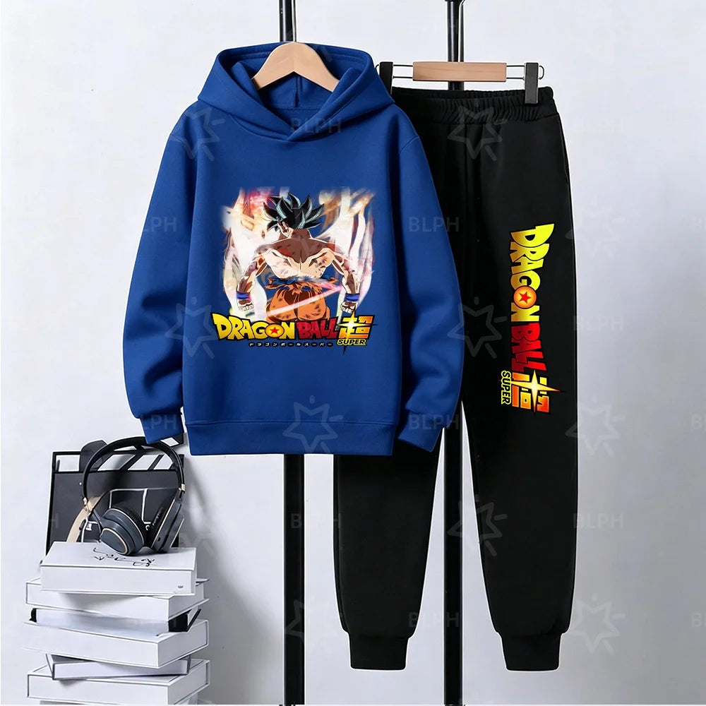 Kids Dragon Ball Camo Goku Printed Hoodie Set Casual Loose Comfortable Long Sleeve Sweatshirt Pants 2 Piece Outfits for Boys, Fraquane SAS