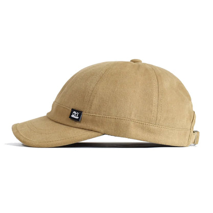 Vintage baseballkasket med kort skygge i bomuld til mænd og kvinder – blød »dad hat« i justerbar trucker-stil med lav profil