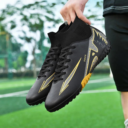 New Men’s Soccer Shoes High-Quality Indoor Football Boots Sports Shoes Futsal High Ankle Non-Slip Outdoor Ultralight Non-Slip