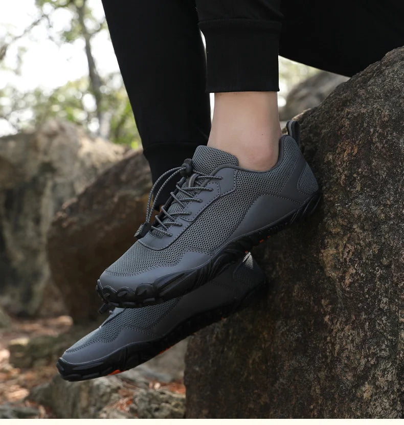 Men's Barefoot Hiking Shoes Breathable Outdoor Sports Climbing Shoes Trekking Sneakers Non-Slip Comfortable Men's Casual Jogging Footwear