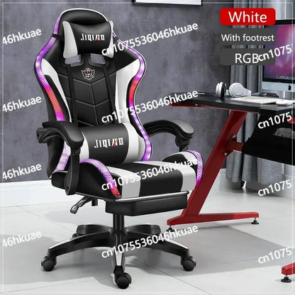 Ergonomic swivel chair Massage Recliner gamer chairs High quality gaming chair RGB light office chair gamer computer