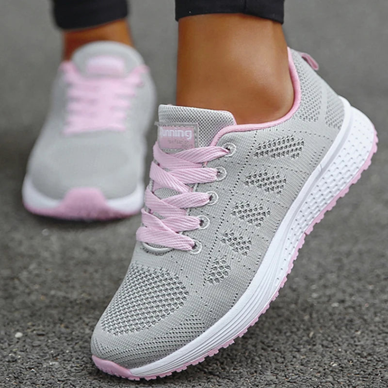 New Arrival Women Flats Footwear Lace-Up Flats Casual Sneakers Women's Soft Zapatos Mujer Plus Size