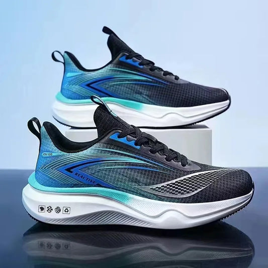 Men's Breathable Running Shoes Summer Hot Sale Of The Season Casual Sporty Fish Thread Soft Bottom Thick Heel Cross-Border St...