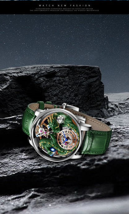 PINDU Design 2025 NEUE Herrenuhr Diamond Tourbillion Top-Marke Luxus Astronomia Quarzuhr für Herren Saphirglas wasserdichte Uhr