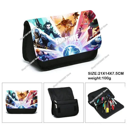 Fortnite Kids Pencil Bag Kawaii Pencil Case Large Capacity Waterproof Handheld Cosplay Pencil Pouch Office Stationary Gift Toy